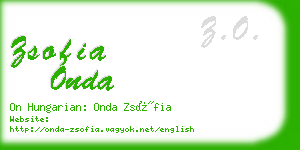 zsofia onda business card